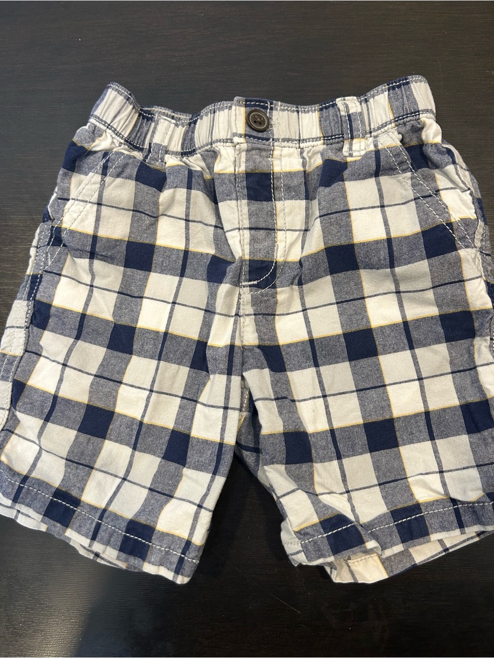 ☀️ 3/$15 Gymboree Plaid Cotton Shorts White Blue